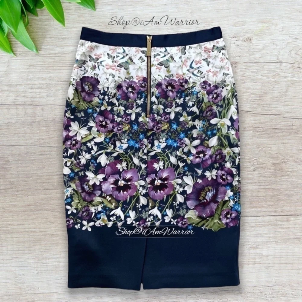 Ted Baker London floral bird butterfly pencil skirt *shop@iamwarrior